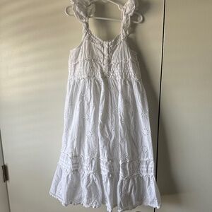 Zara Girls White Eyelet Dress